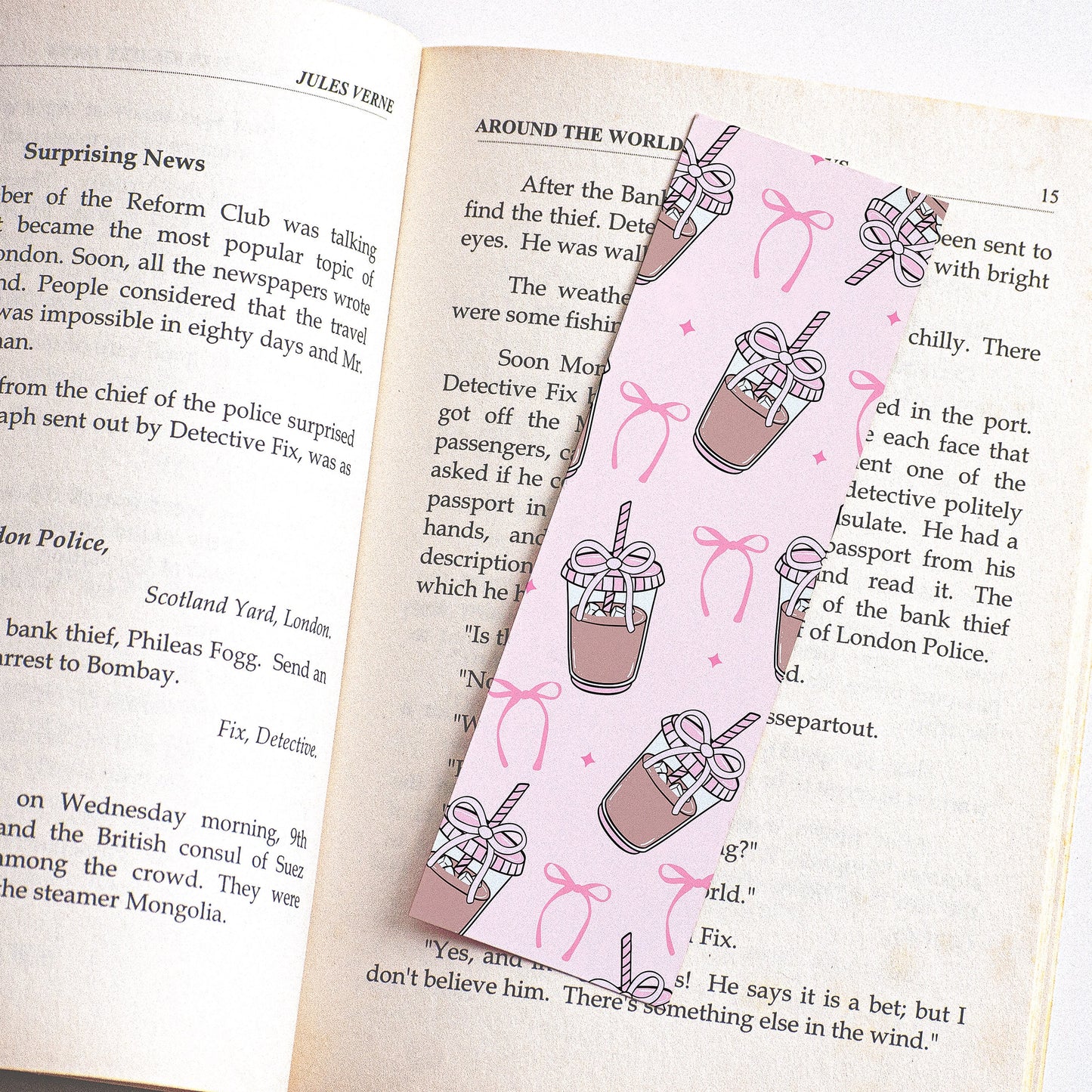 Iced Coffee Bookmark | Book Ticket Bookmark | Bookish Gift | Book Club Ticket | Romance Reader | Romantasy Book Lovers | Book Lover Gift