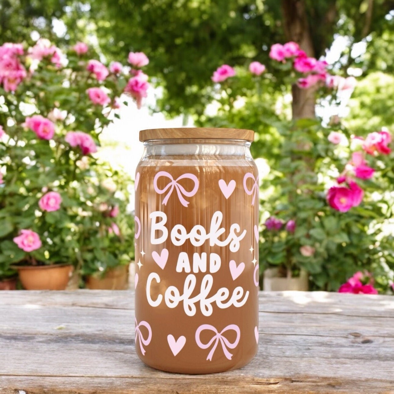 Bookish 16Oz Cup | Reader Gift | Book Lover Gift Idea | Cosy Book | Girly Reader | Coffee Cup | Cute Gift | Book Lover Iced Coffee Can Glass