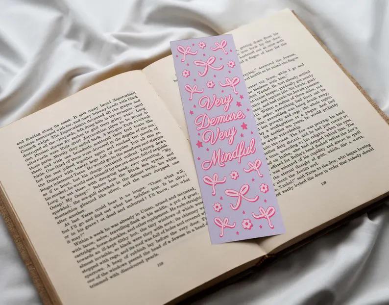 Very Mindful, Very Demure Bookmark | Book Ticket Bookmark | Bookish Gift | Book Club Ticket | Romance Reader | Romantasy | Book Lover Gift