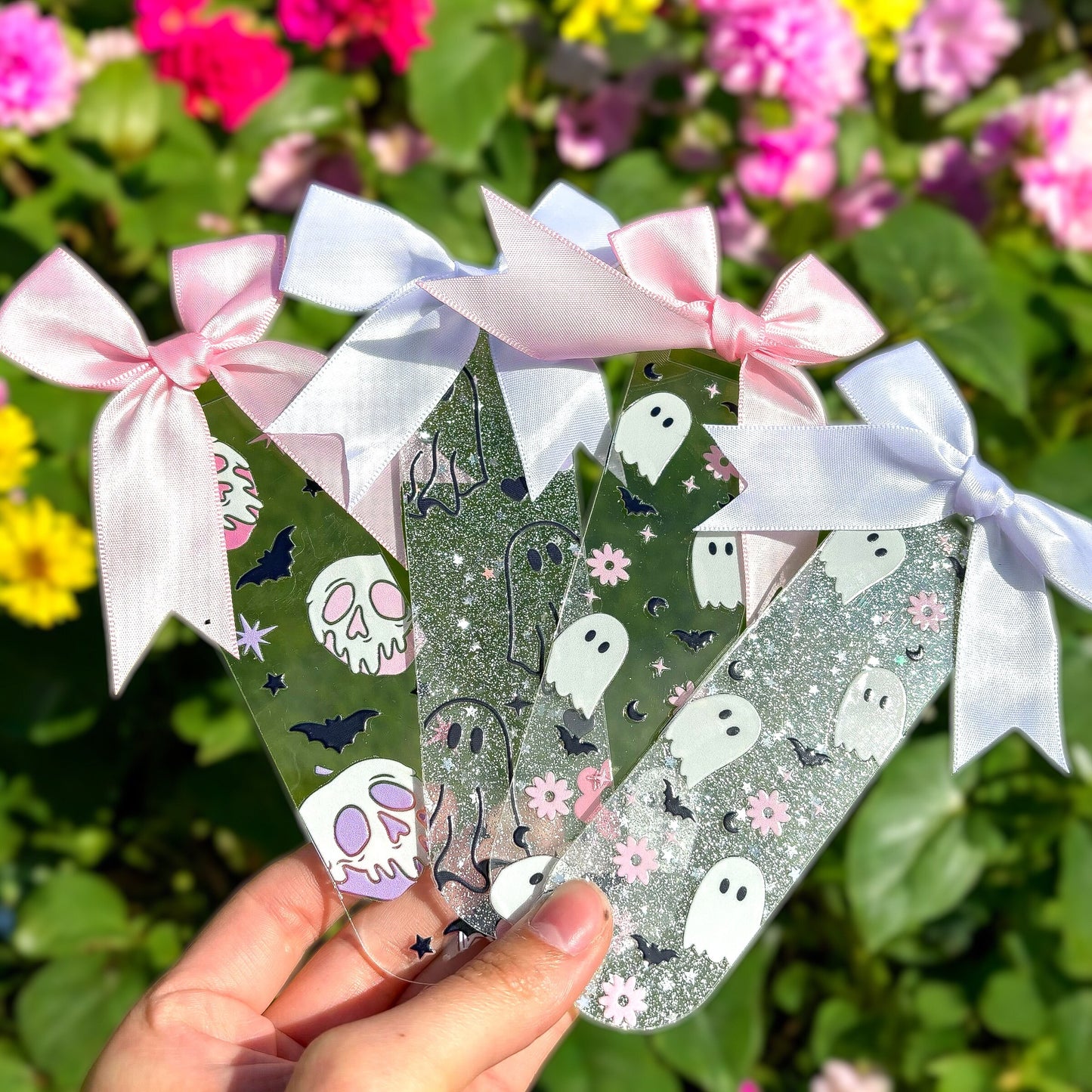 Personalised Glitter Halloween Ghost Bookmark | Book Lover Gift | Cute Bookmark with Name | Unique Gifts