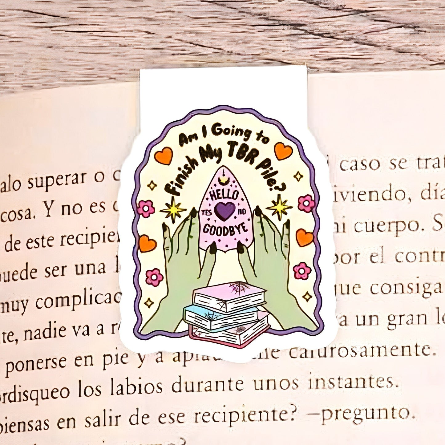 Spooky Ouija Magnetic Bookmark | Page Saver | Cute Design Book | Spooky Bookmark | Book Lover Gift | Personalised Bookmark | Cute Bookmark