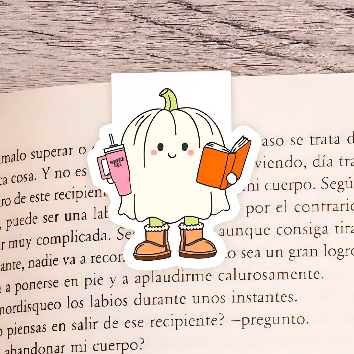 Spooky Ghost Magnetic Bookmark | Page Saver | Cute Design Book | Flower Bookmarks | Book Lovers Gift | Personalised Bookmark | Cute Bookmark