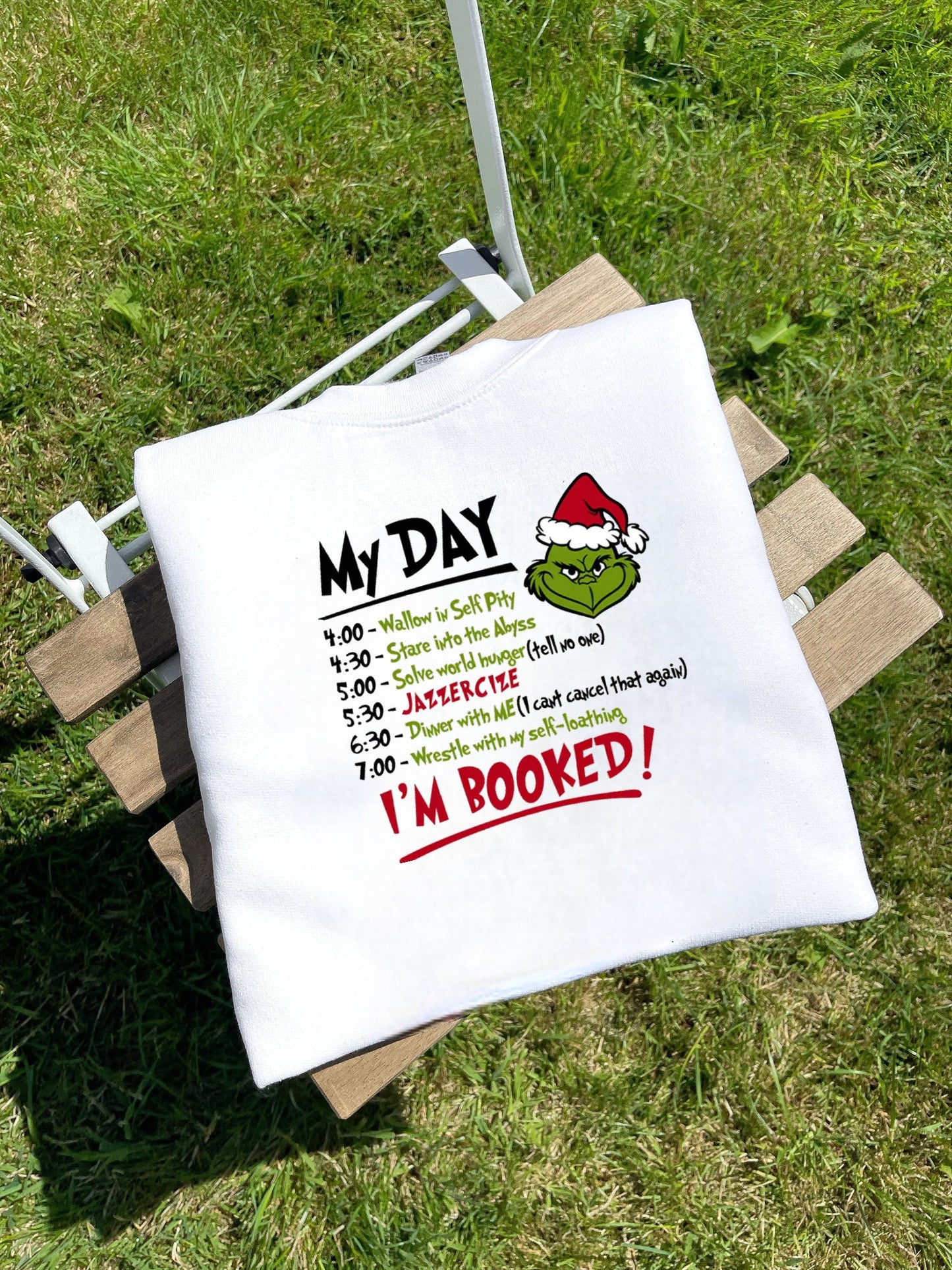 My Day Schedule Christmas Printed Jumper | Printed Christmas Hoodie | Christmas Jumper | Stocking Filler | Festive Sweatshirt