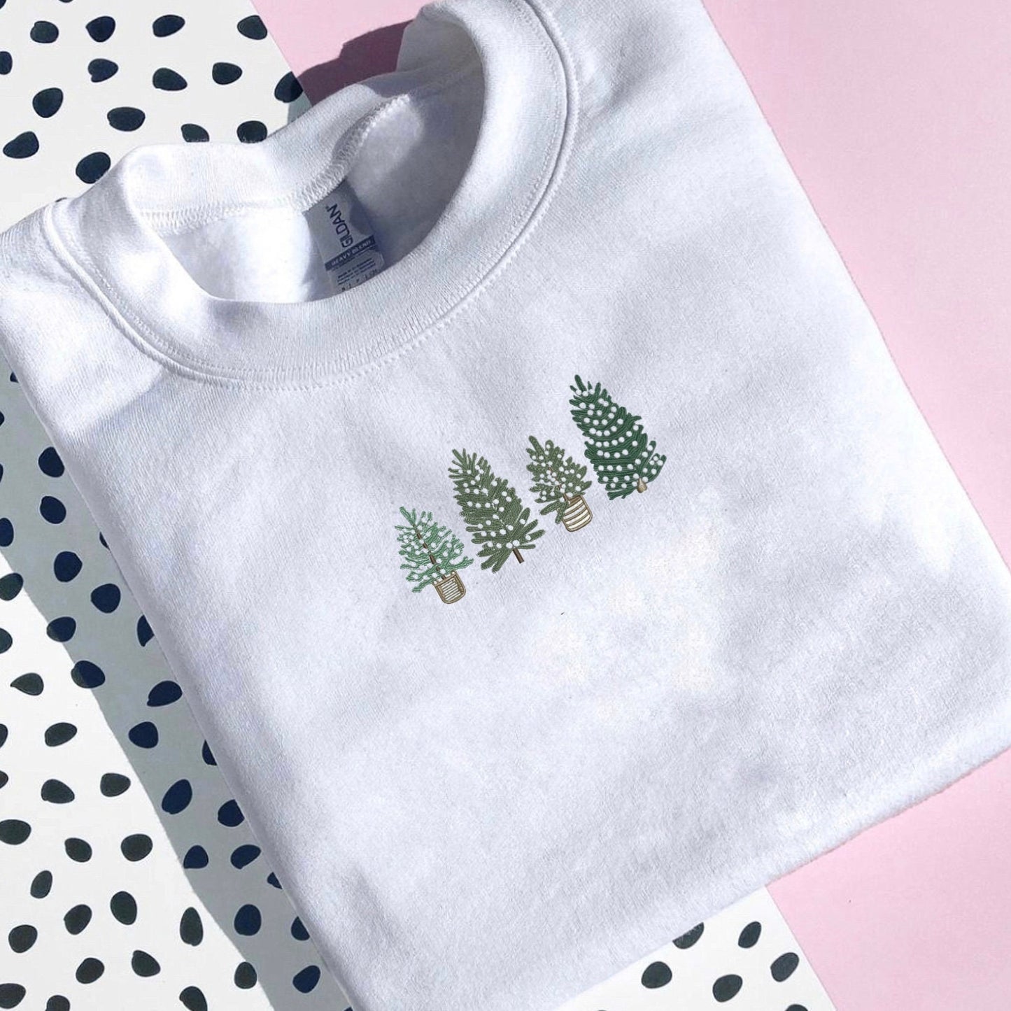 Christmas Tree Sweatshirt Hoodie | Christmas Jumper | Embroidered Crewneck | Cute Christmas Sweatshirt | Gifts for Her |