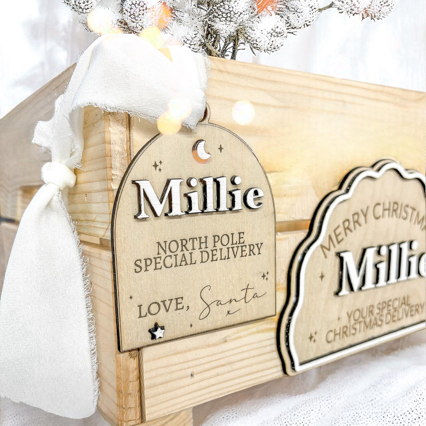 Personalised Wooden Christmas Gift Tags | Wooden Name Tag | Christmas Gifts | Personalised Wooden Christmas Tag | Stocking Tags