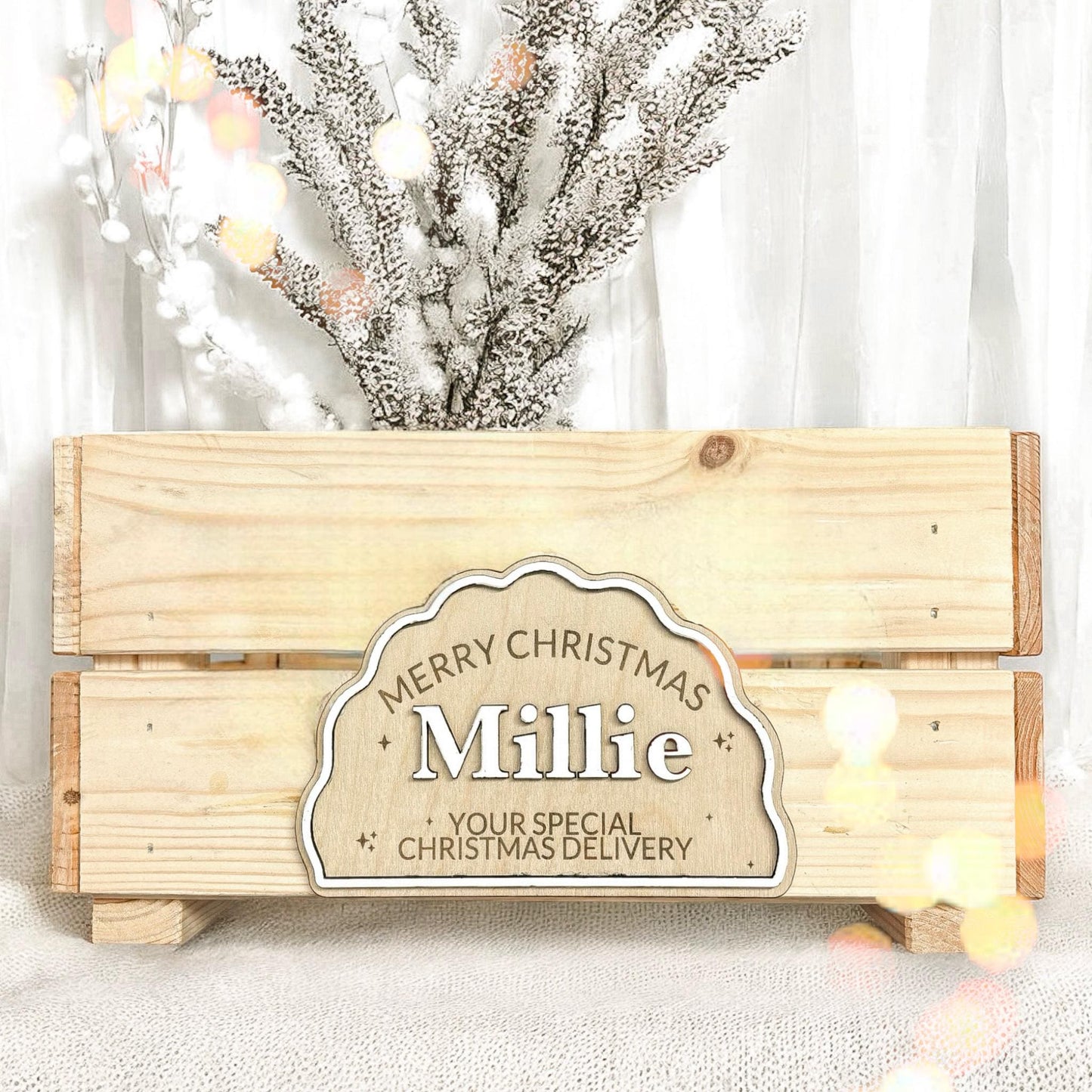 Personalised Wooden Christmas Eve Box | Night Before Christmas | Personalised Christmas Eve Crate | Customised Order | Laser Engraved