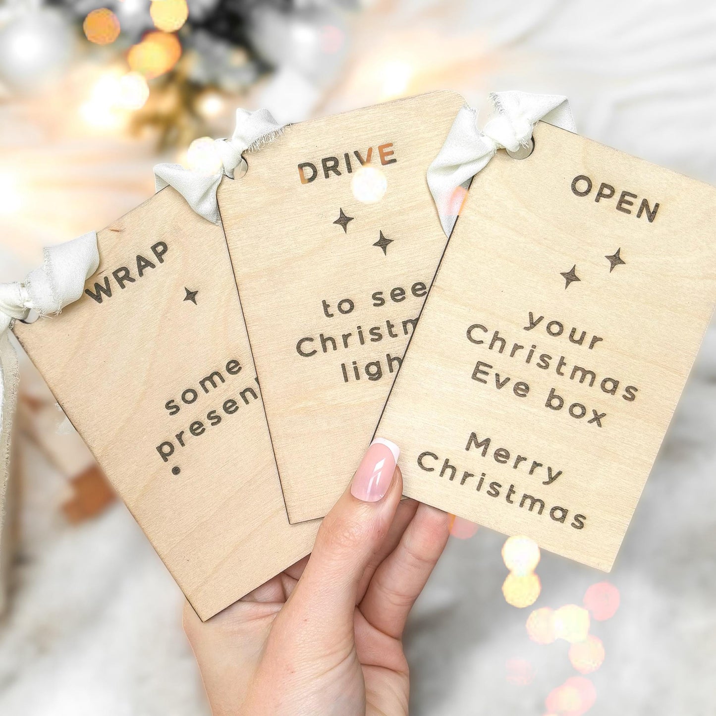 Christmas Advent Activity Cards | Christmas Calendar Activity Cards | Wooden Advent Calendar Activity Cards