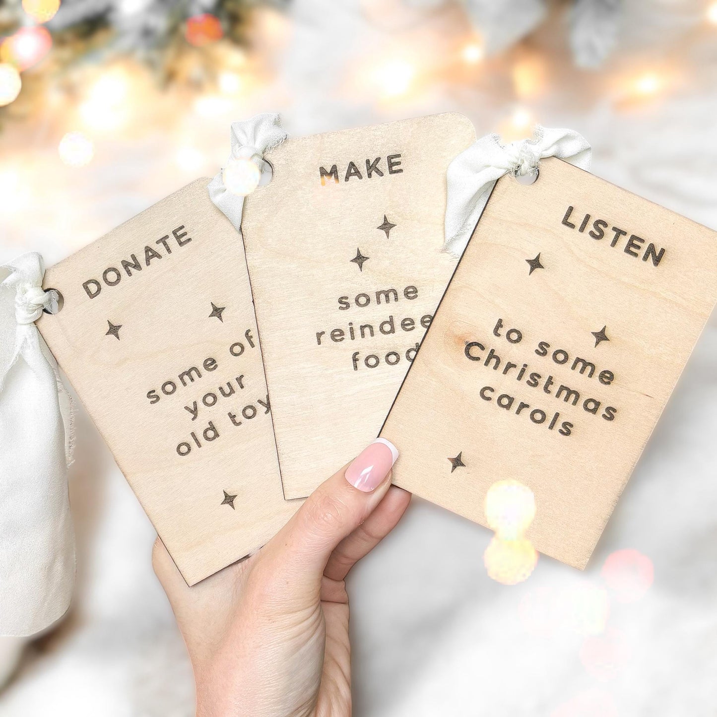Christmas Advent Activity Cards | Christmas Calendar Activity Cards | Wooden Advent Calendar Activity Cards