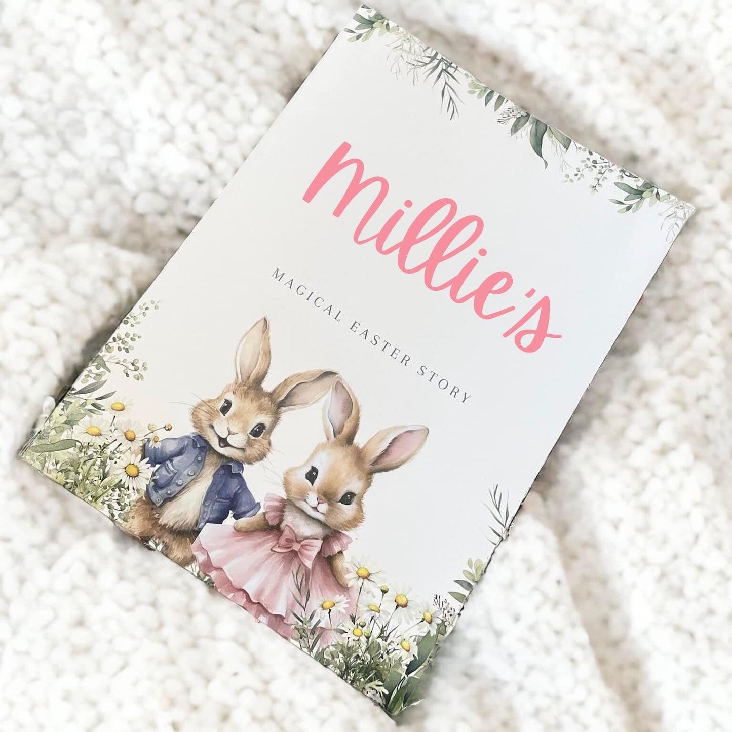 Personalised Easter Story Book | Kids Easter Bunny Activities | Baby First Easter Story Booklet | Easter Gifts for Children