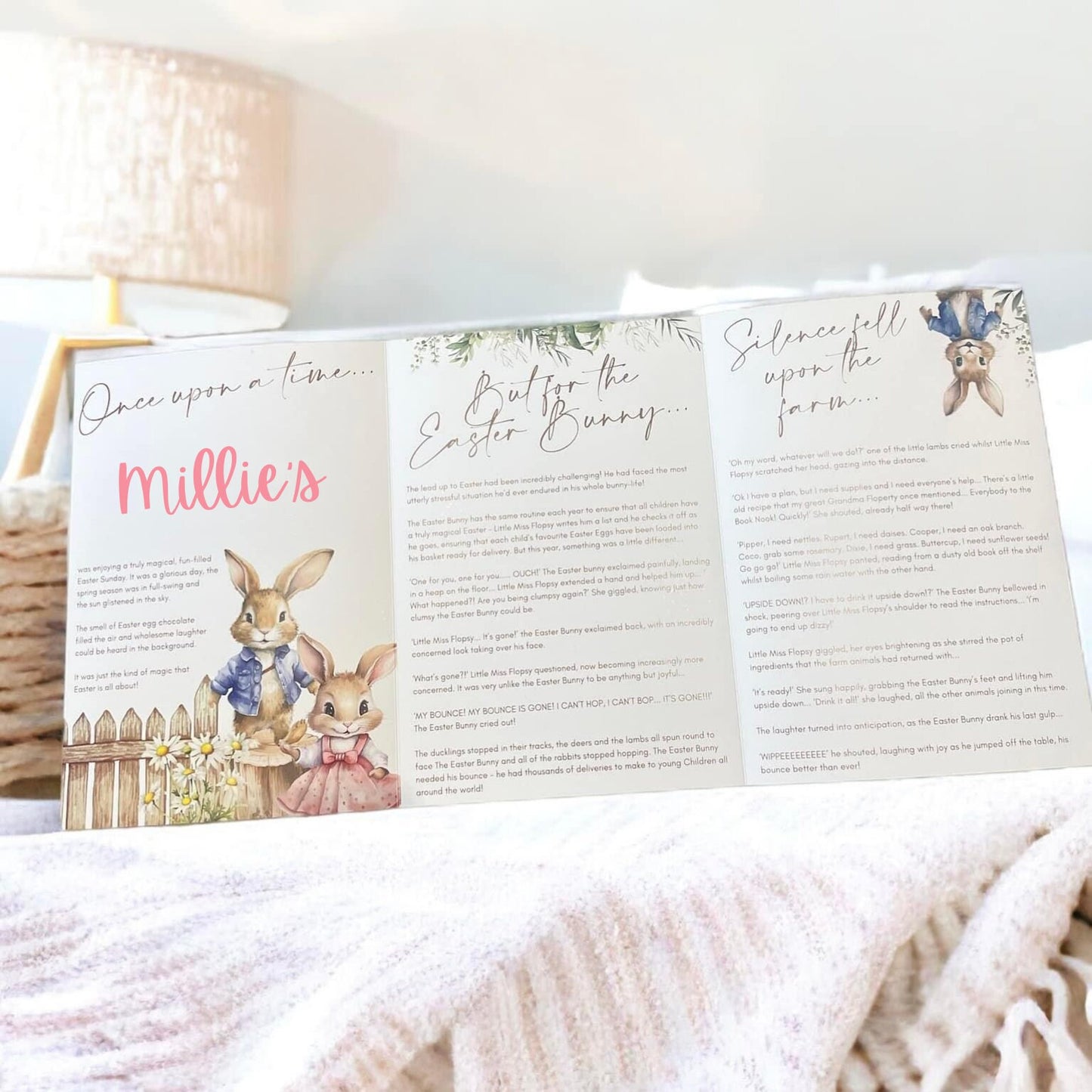 Personalised Easter Story Book | Kids Easter Bunny Activities | Baby First Easter Story Booklet | Easter Gifts for Children