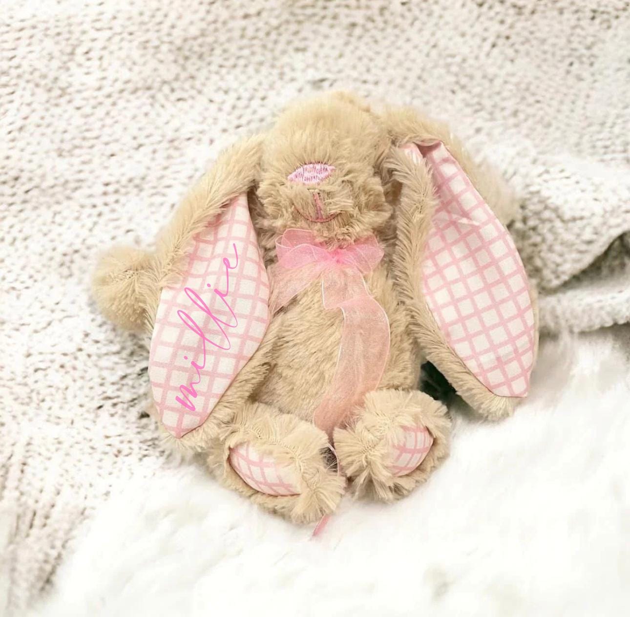 Easter Bunny | Personalised Bunny Rabbit | Personalised Bunny Soft Toy | Custom Bunny Plush Toy | Bunny Teddy | Baby Shower Gift