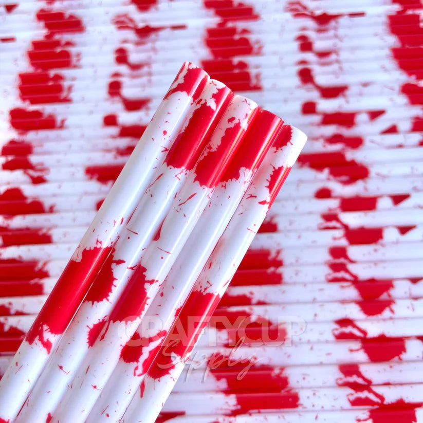 BLOOD SPLATTER COLD CUP STRAW