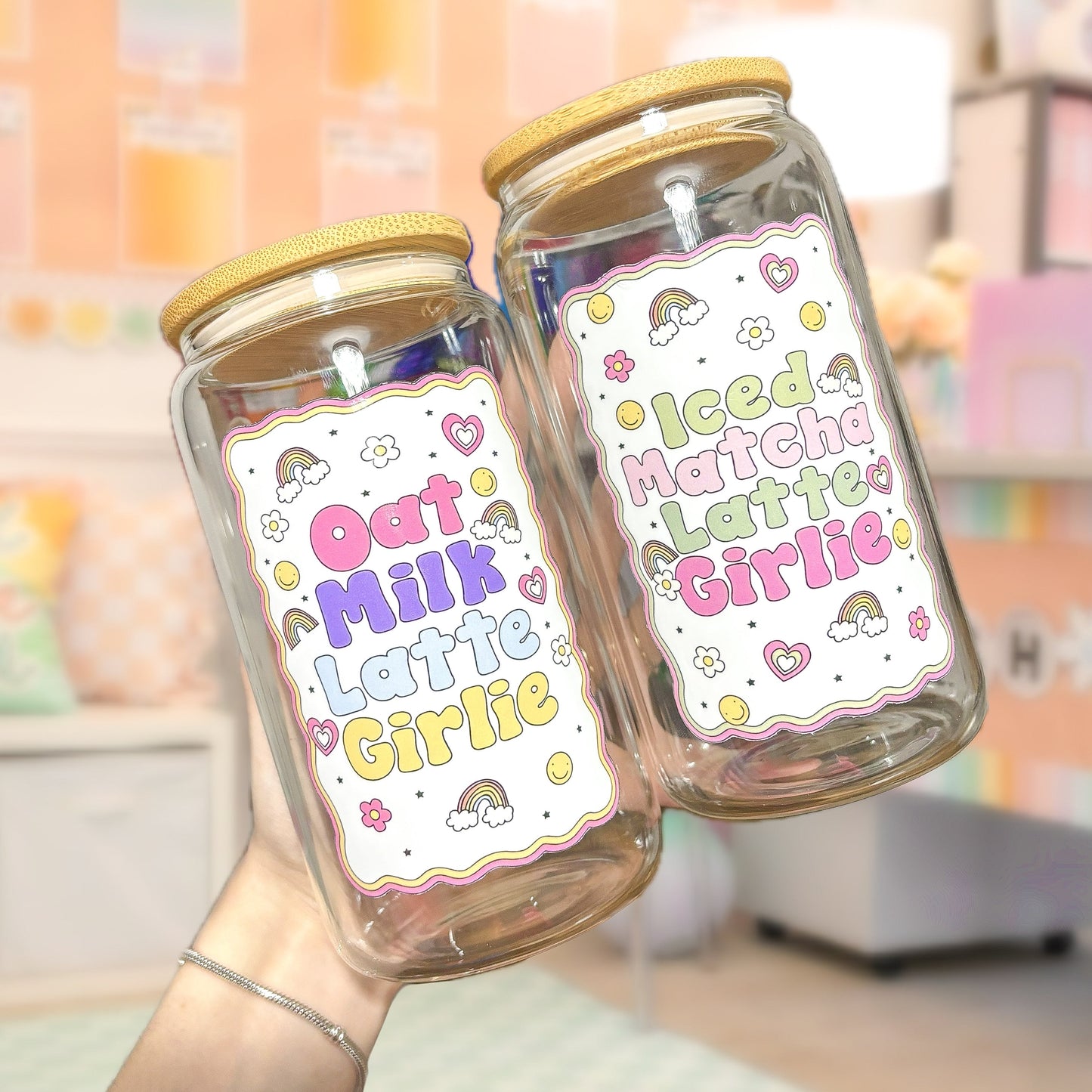 ICED MATCHA LATTE GIRLIE 16OZ GLASS CAN