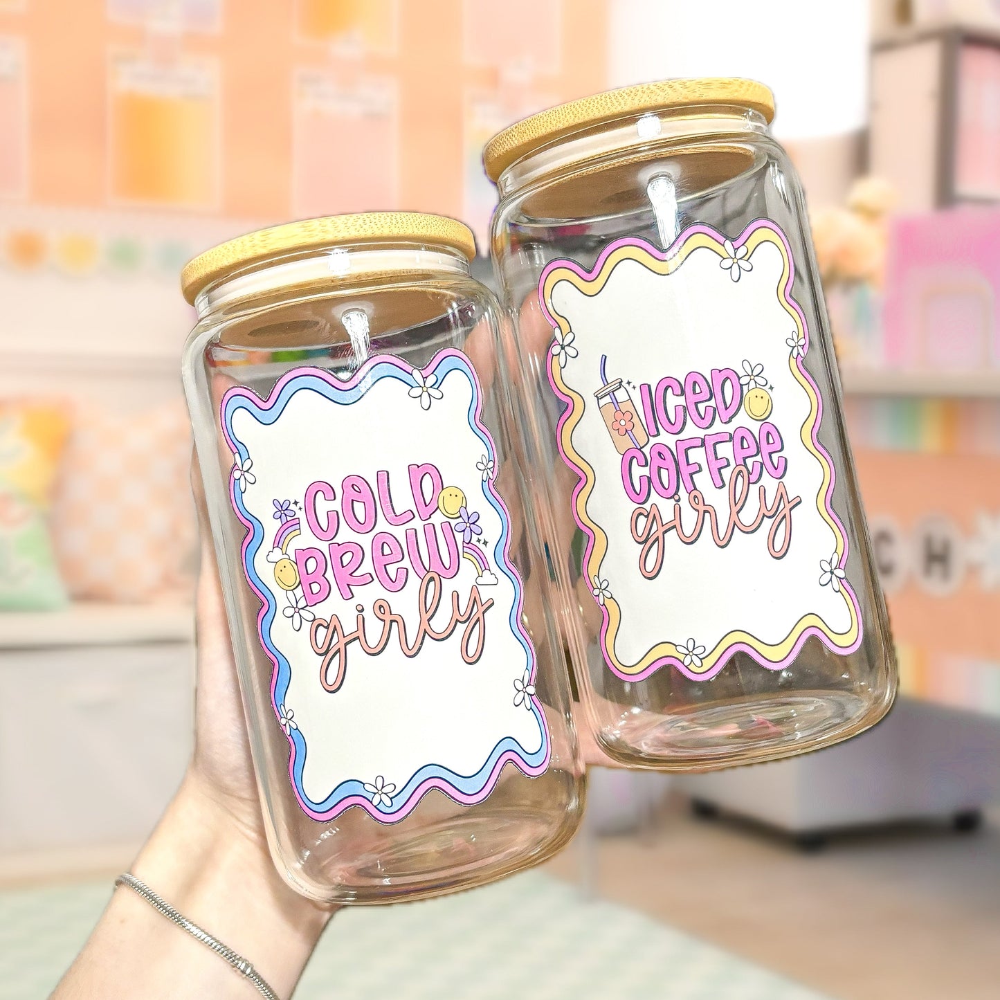 ICED MATCHA LATTE GIRLIE 16OZ GLASS CAN