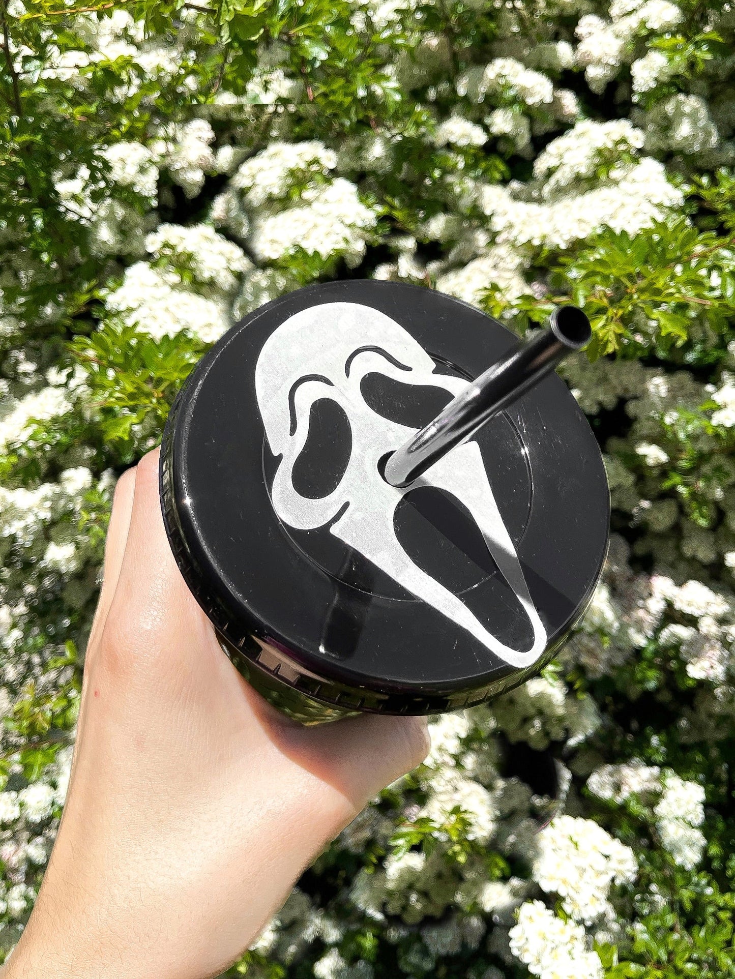 BLACK 24OZ GHOST FACE COLD CUP