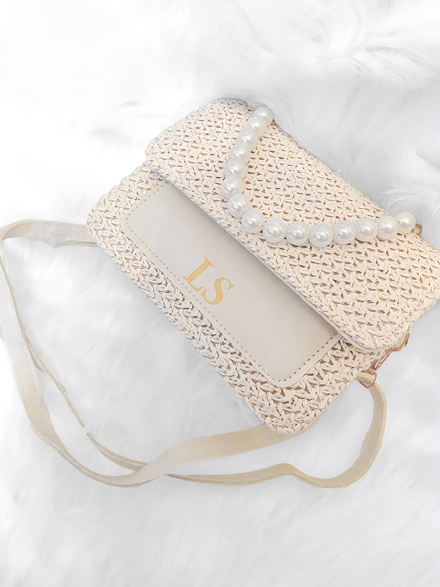 PERSONALISED PEARL BRIDAL BAG