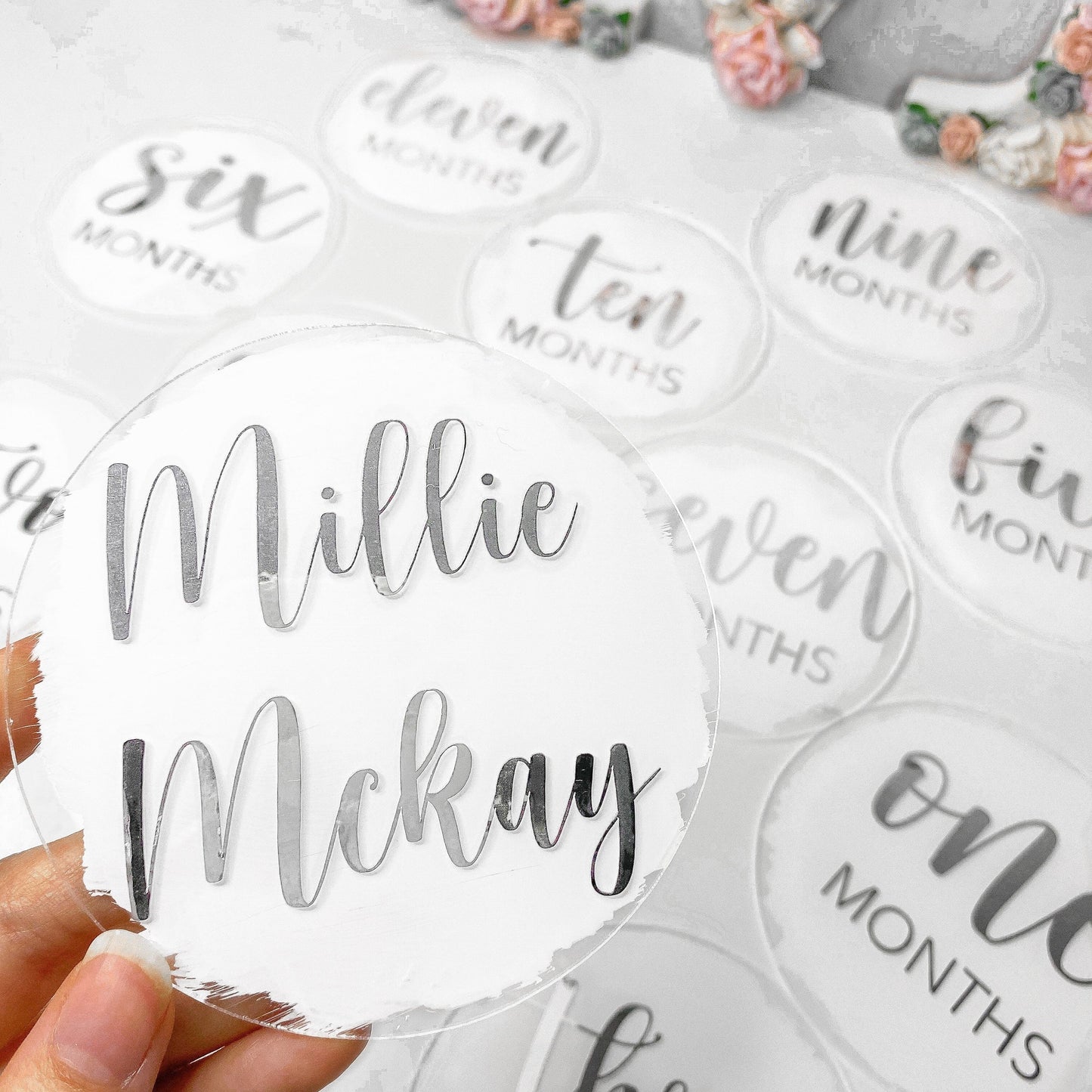 PERSONALISED BABY MILESTONE DISCS