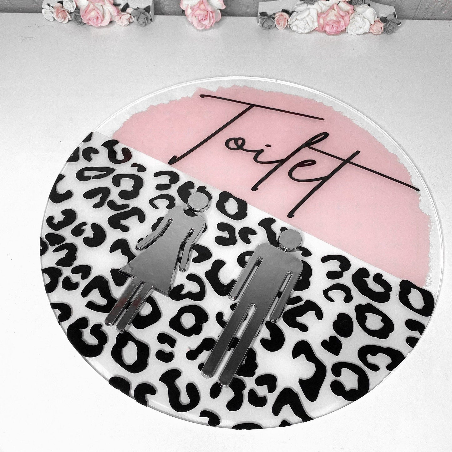 3D ACRYLIC BATHROOM SALON SIGN