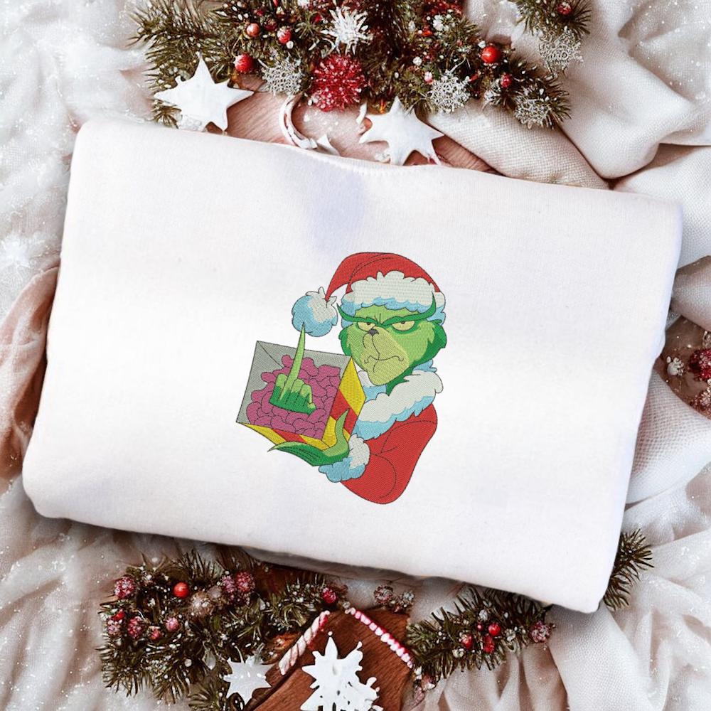 Funny Christmas Embroidered Sweatshirt Hoodie | Christmas Jumper | Funny Christmas Gift | Gifts for Her