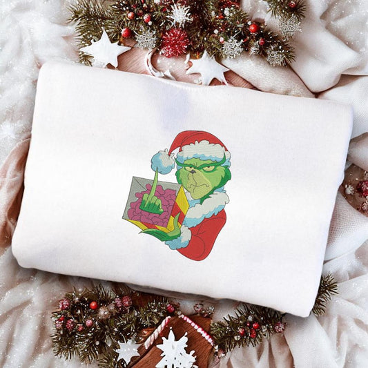 Funny Christmas Embroidered Sweatshirt Hoodie | Christmas Jumper | Funny Christmas Gift | Gifts for Her