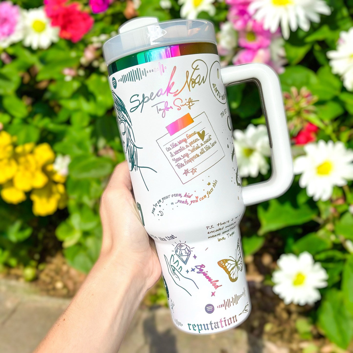 Engraved Era 40oz Tumbler | Singer Cup | Reusable 24oz Travel Tumbler | Starbucks Inspired | Gifts for Swif-tie Fan | Cute Drinkware