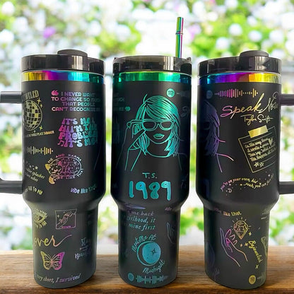 Engraved Era 40oz Tumbler | Singer Cup | Reusable 24oz Travel Tumbler | Starbucks Inspired | Gifts for Swif-tie Fan | Cute Drinkware