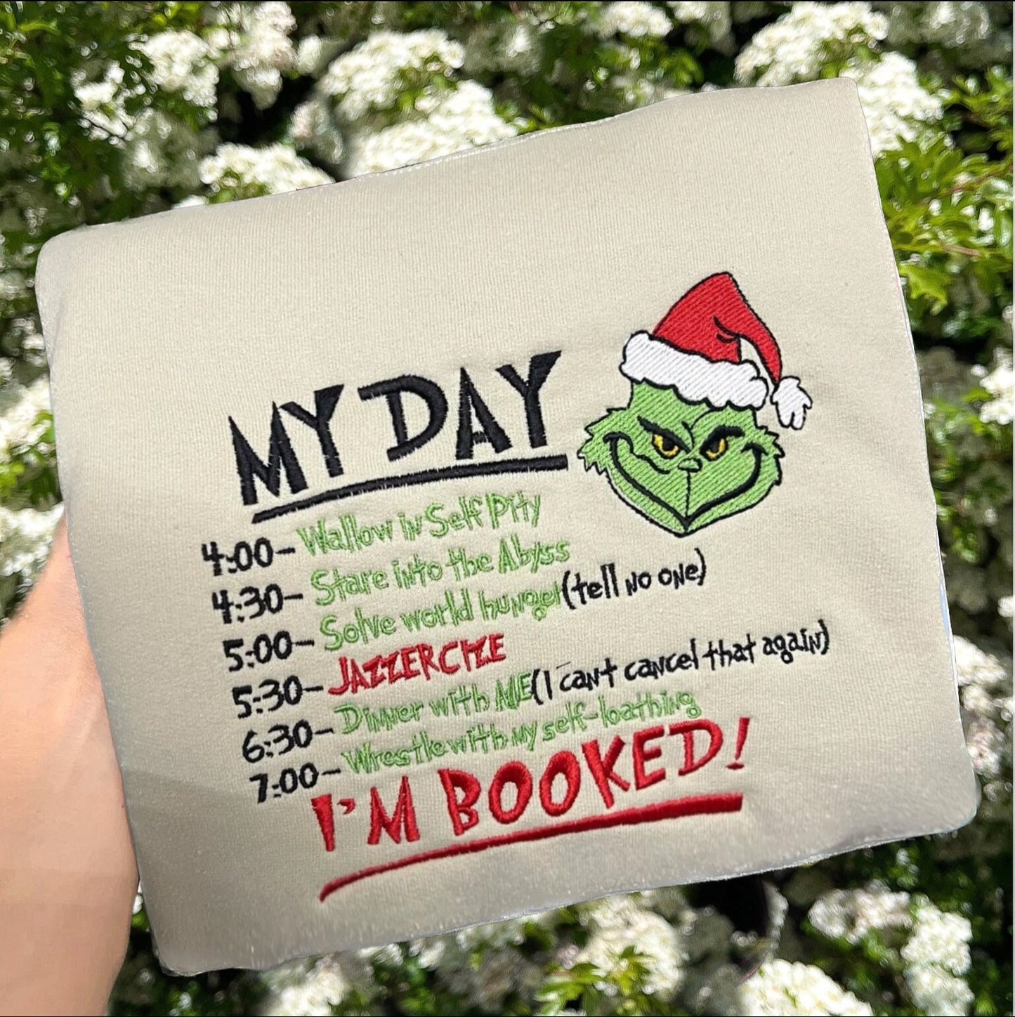 My Day Christmas Embroidered Jumper | Embroidered Christmas Hoodie | Christmas Jumper | Stocking Filler | Festive Sweatshirt