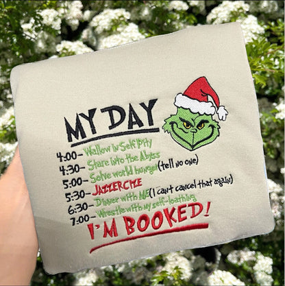 My Day Christmas Embroidered Jumper | Embroidered Christmas Hoodie | Christmas Jumper | Stocking Filler | Festive Sweatshirt