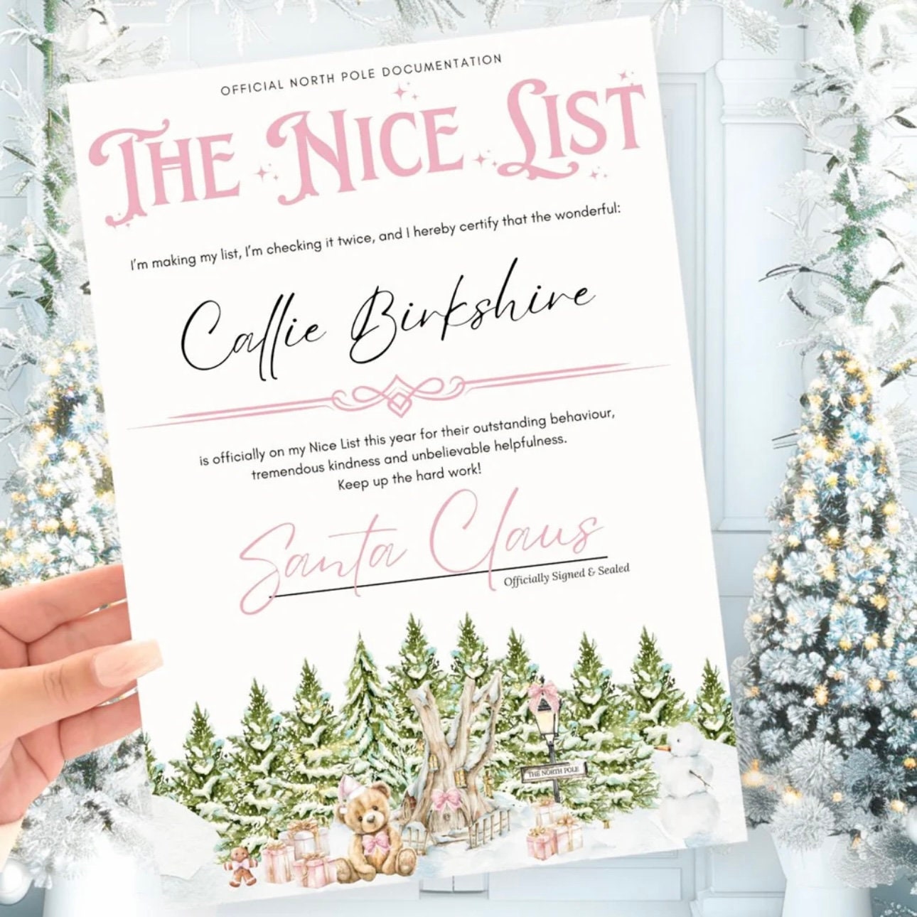 Personalised Nice List Letter From Santa | Christmas Eve Box Filler | Christmas Eve Gift | Nice List Medal | Personalised Santa Letter
