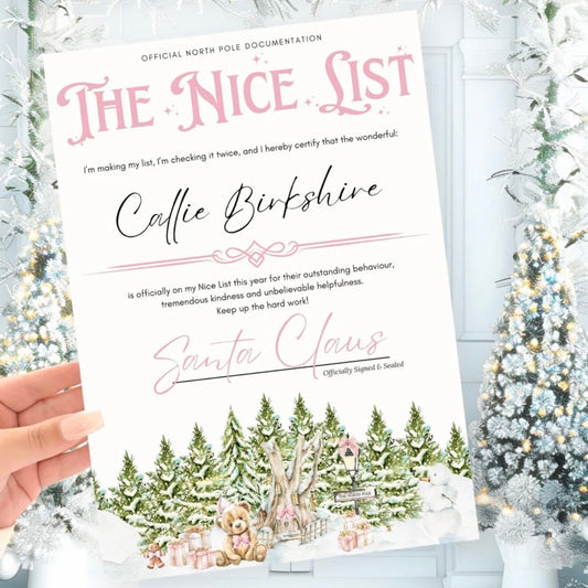 Personalised Nice List Letter From Santa | Christmas Eve Box Filler | Christmas Eve Gift | Nice List Medal | Personalised Santa Letter