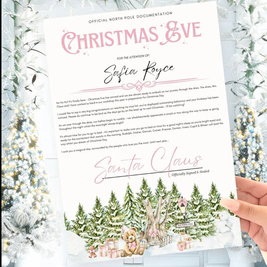 Personalised Letter From Santa | Tradition Gift From Father Christmas | Christmas Eve Gift | Nice List Medal | Personalised Santa Letter