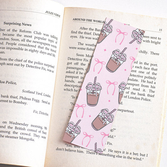 Iced Coffee Bookmark | Book Ticket Bookmark | Bookish Gift | Book Club Ticket | Romance Reader | Romantasy Book Lovers | Book Lover Gift