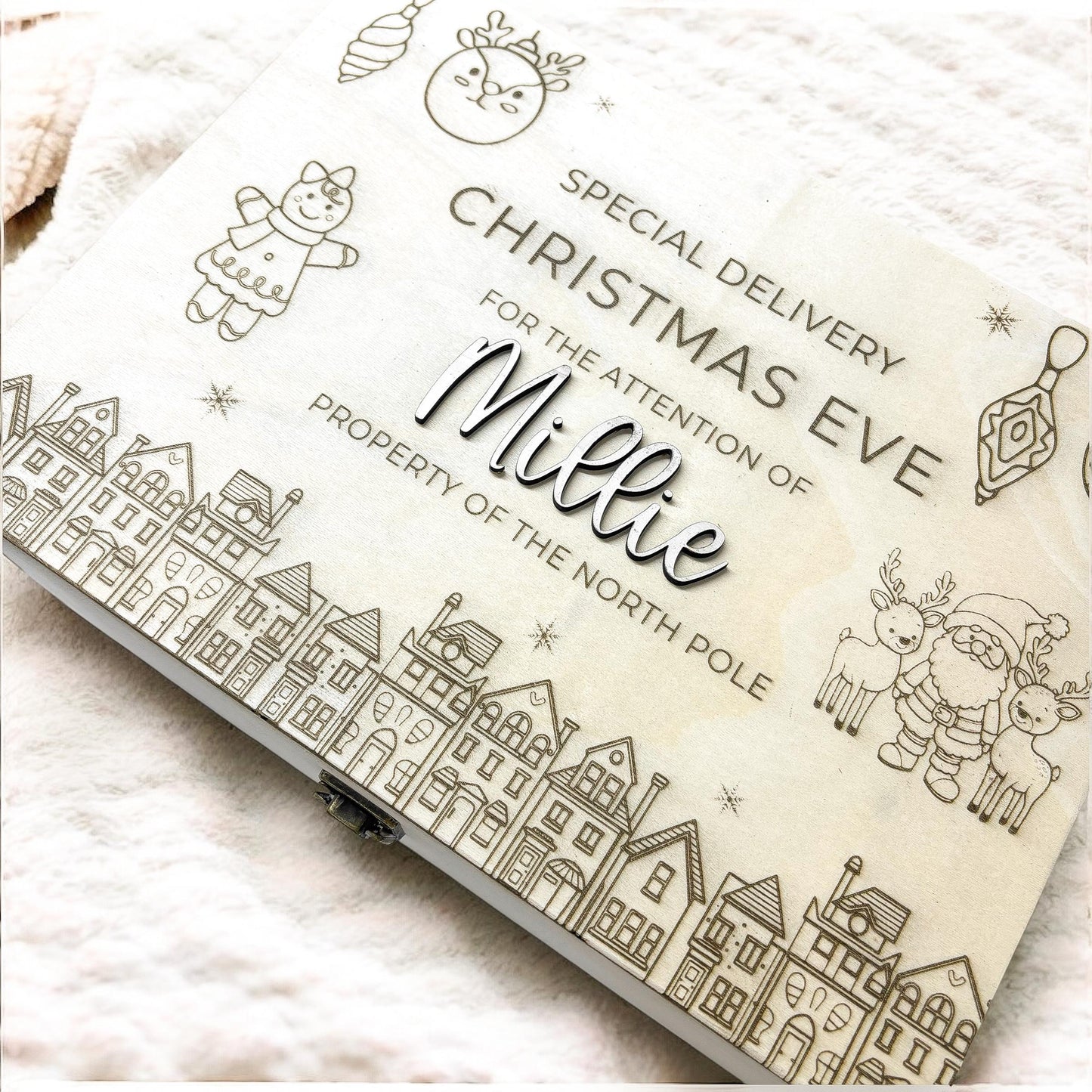 Personalised Wooden Christmas Eve Box | Night Before Christmas | Personalised Christmas Eve Crate | Customised Order | Laser Engraved