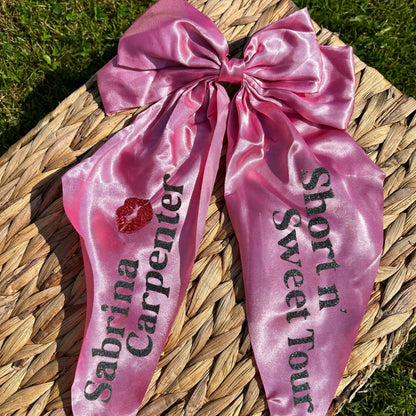Personalised Concert Hair Bow | Large Hair Bow | Swift-ie Gift| Eras Gift | Short N Sweet Tour | Concert Accessories | Event Hair Bow