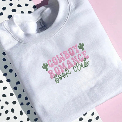 Cowboy Romance Embroidered Sweatshirt Hoodie | Unisex Sweater | Bookish Gifts | Hockey Romance | Tote Bag | Bookish Jumper | Bookish Merch