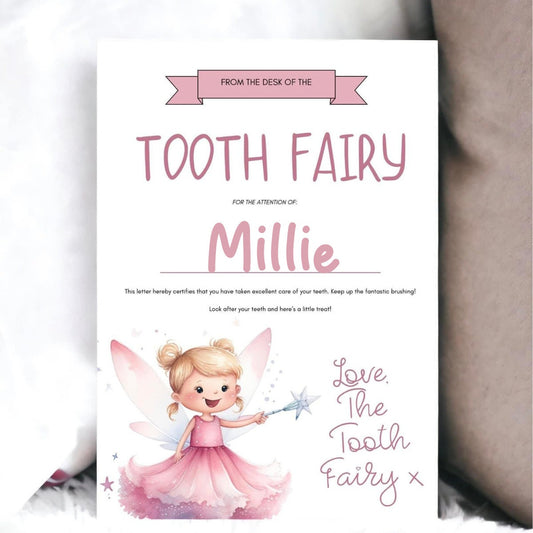 Personalised Tooth Fairy Letter | Fairy Letter | Fairy Mail | Lost Tooth | Tooth Loss | Tiny Tooth Fairy Letter for Girls and Boys