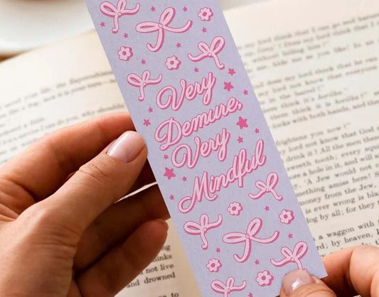 Very Mindful, Very Demure Bookmark | Book Ticket Bookmark | Bookish Gift | Book Club Ticket | Romance Reader | Romantasy | Book Lover Gift