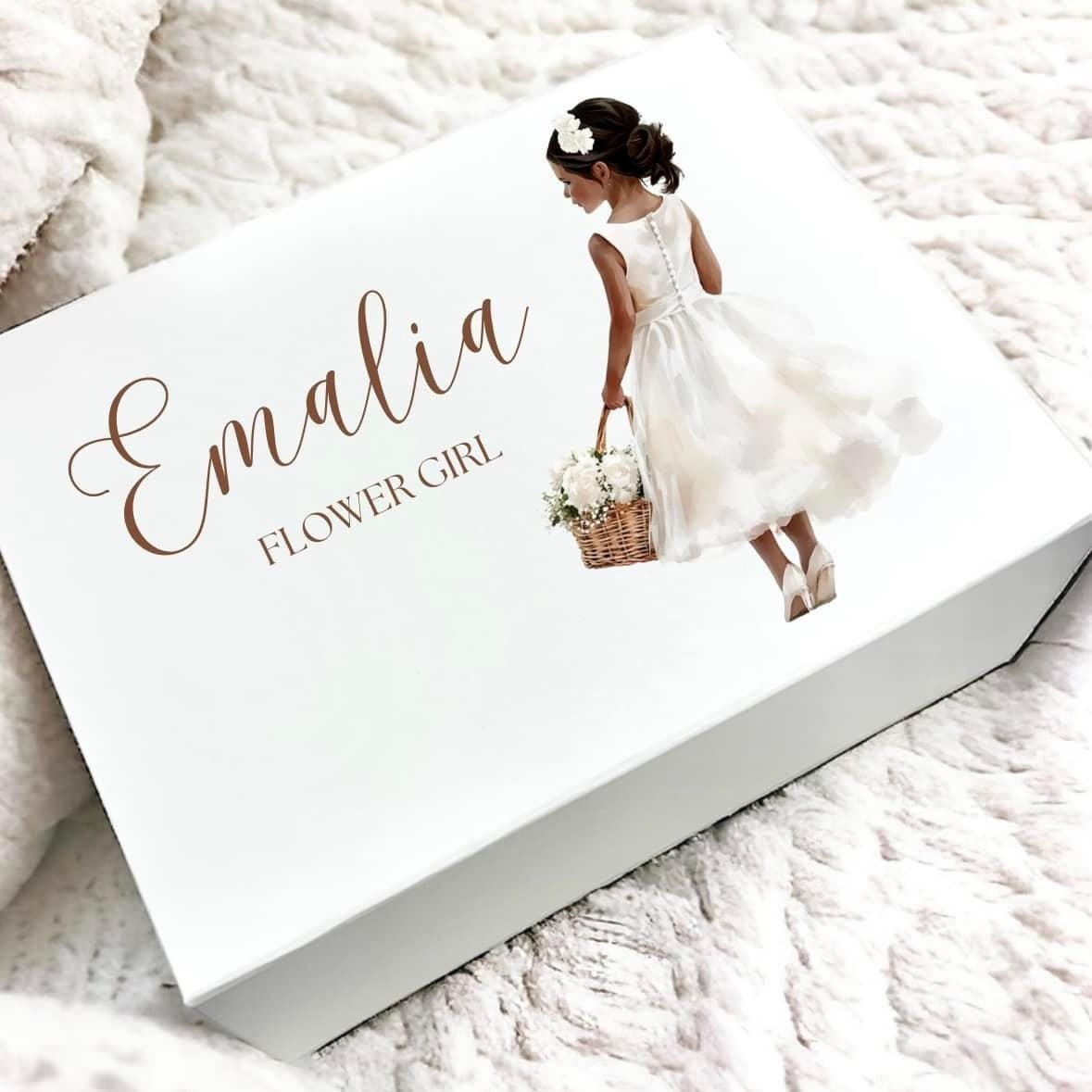 Flower Girl Proposal Box | Bridesmaid Proposal | Will You Be My | Wedding Thank You Gift Box | Bridal Party Gift | Flower Girl Gift Box
