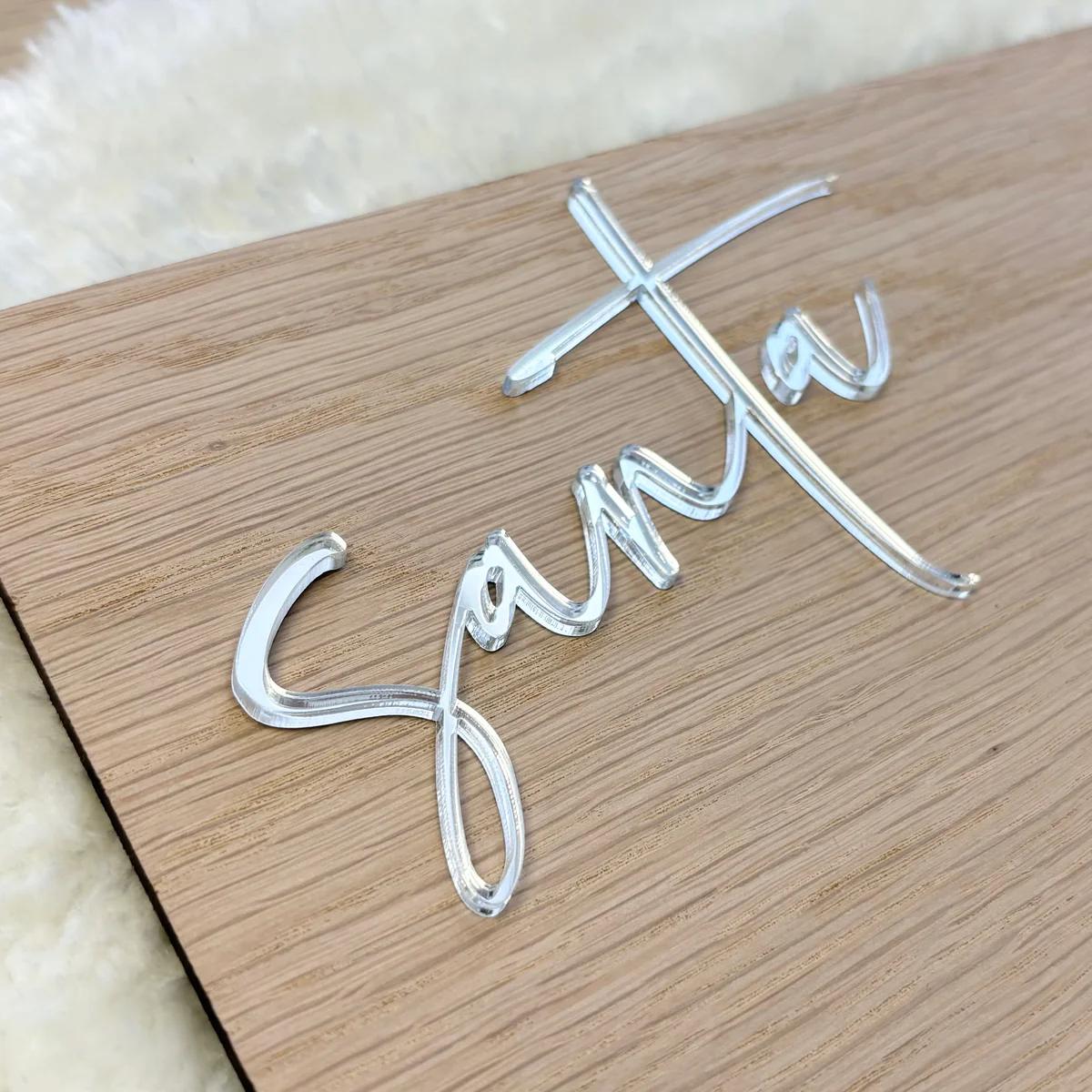 Personalised Christmas Treat Board Santa | Christmas Eve Father Christmas | Santa Treat Plate Christmas | Dear Santa Board