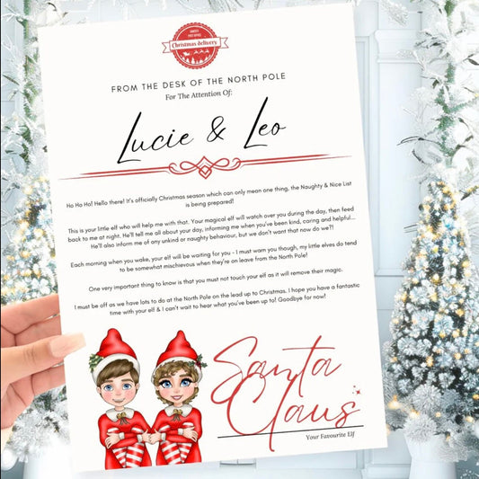 Personalised Goodbye Letter | Elves Letter | Elf Departure Letter | Goodbye Elves Letter | Christmas Certificate Elf Farewell Letter