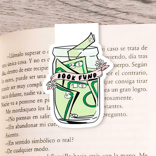 Book Fund Magnetic Bookmark | Page Saver | Cute Design Book | Flower Bookmarks | Book Lovers Gift | Personalised Bookmark | Cute Bookmark
