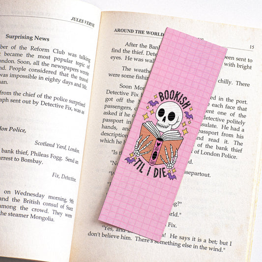 Bookish Till I Die Spooky Bookmark | Book Accessories | Spooky Bookmark Set | Reader Gifts | Horror Bookmark | Premium Matte Bookmark