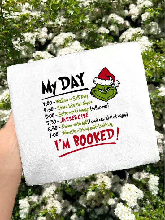 My Day Schedule Christmas Printed Jumper | Printed Christmas Hoodie | Christmas Jumper | Stocking Filler | Festive Sweatshirt