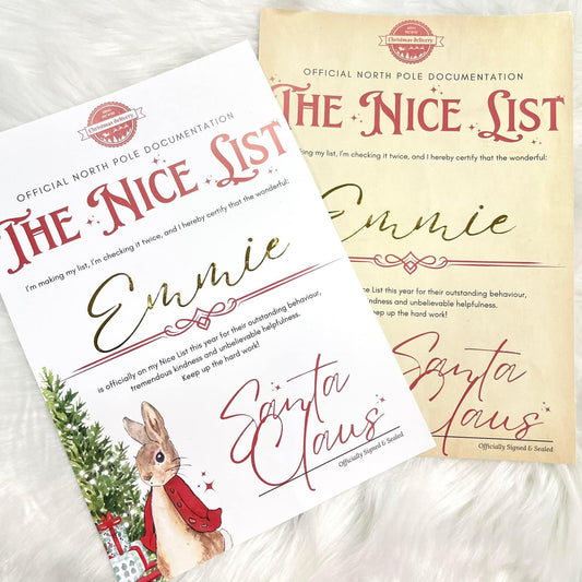 Letter From Santa | Tradition Gift From Father Christmas | Christmas Eve Gift | Nice List Medal | Personalised Santa Letter