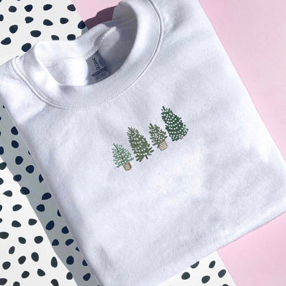 Christmas Tree Sweatshirt Hoodie | Christmas Jumper | Embroidered Crewneck | Cute Christmas Sweatshirt | Gifts for Her |