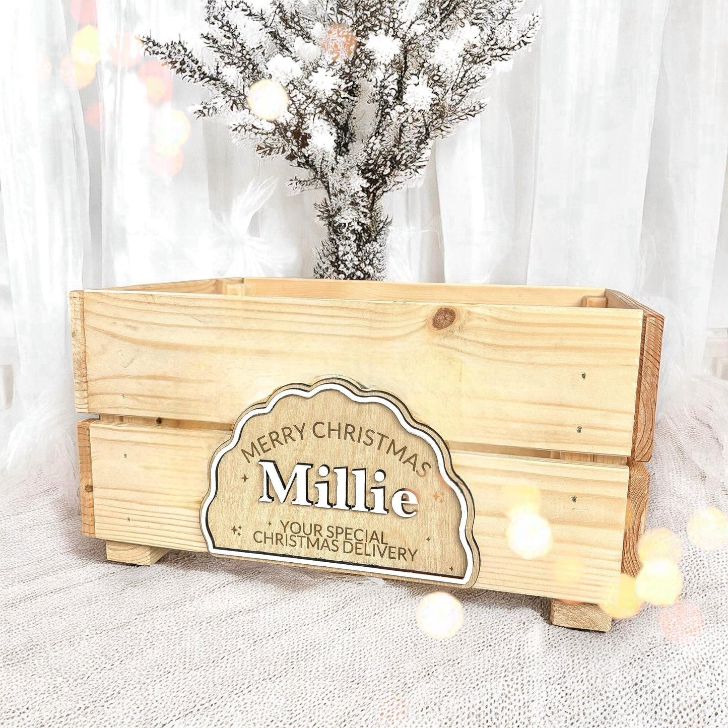 Personalised Wooden Christmas Eve Box | Night Before Christmas | Personalised Christmas Eve Crate | Customised Order | Laser Engraved