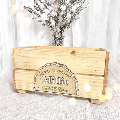 Personalised Wooden Christmas Eve Box | Night Before Christmas | Personalised Christmas Eve Crate | Customised Order | Laser Engraved
