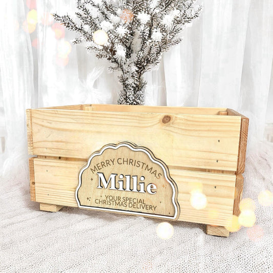 Personalised Wooden Christmas Eve Box | Night Before Christmas | Personalised Christmas Eve Crate | Customised Order | Laser Engraved