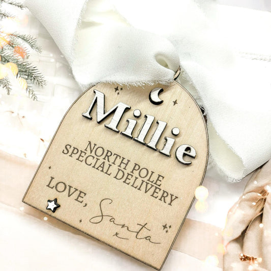 Personalised Wooden Christmas Gift Tags | Wooden Name Tag | Christmas Gifts | Personalised Wooden Christmas Tag | Stocking Tags