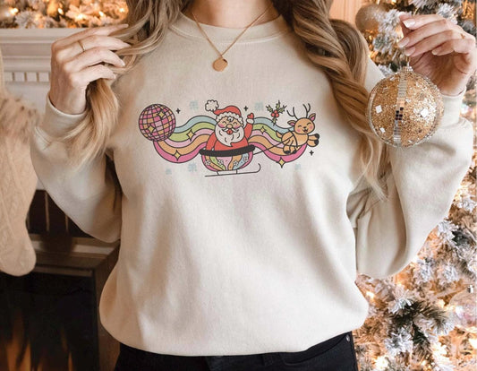 Christmas Printed Sweatshirt | Unisex Style Sweatshirt | Xmas Gift For Her | Christmas Sweater | Xmas Jumpers